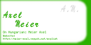 axel meier business card